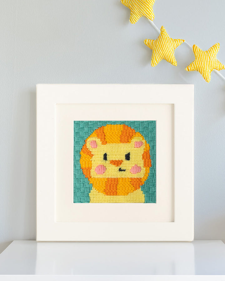 Leonardo, the Lion - Needlepoint Kit for Kids