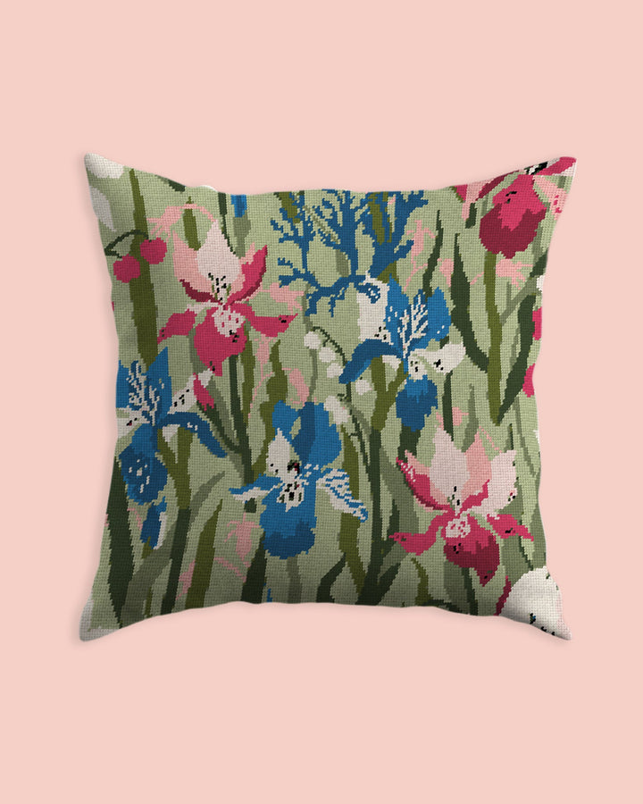 Floral Rhapsody Needlepoint Cushion Kit