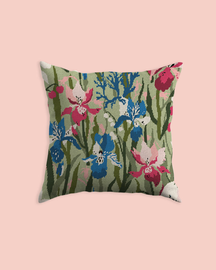 Floral Rhapsody Needlepoint Cushion Kit