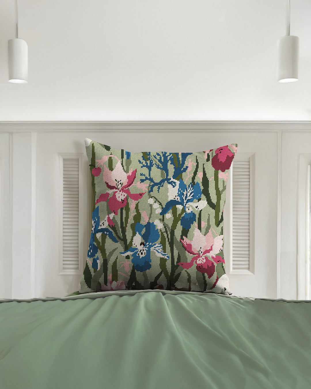 Floral Rhapsody Needlepoint Cushion Kit