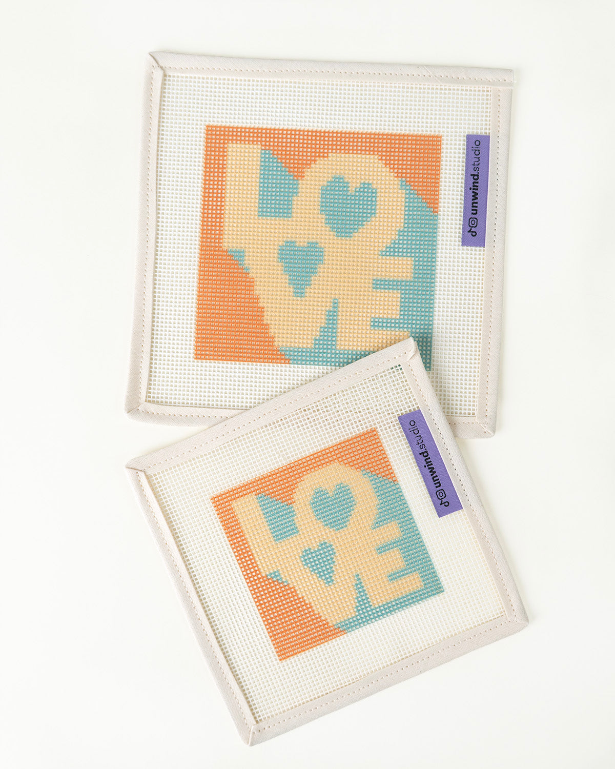 Love Magnet & Coaster Needlepoint Kit – Unwind Studio