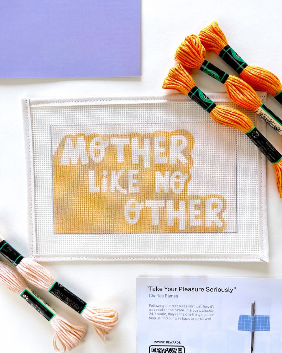 Mother Like No Other Needlepoint Kit for Acrylic Clutch Insert