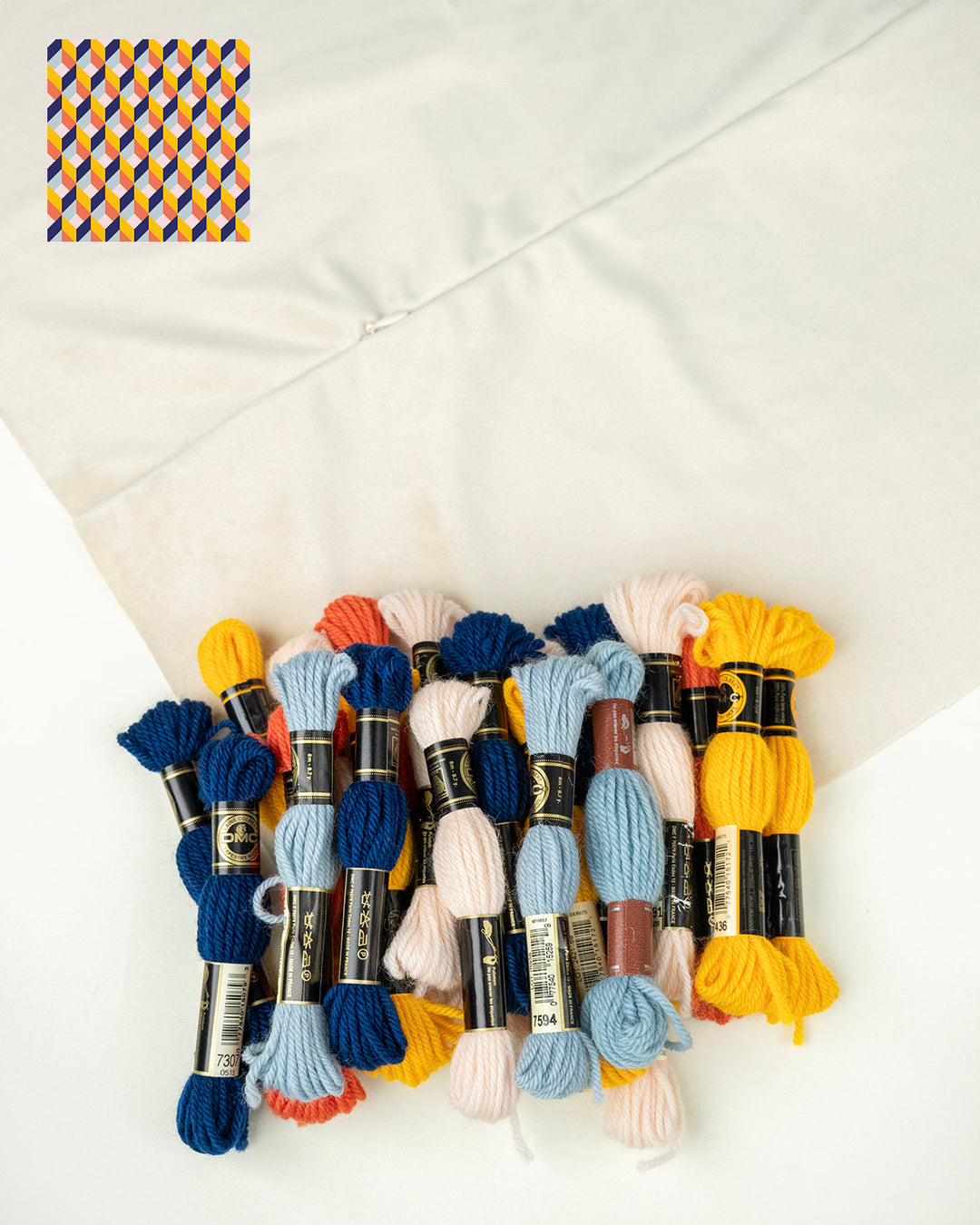 Tumbling Blocks V4: Needlepoint Cushion Kit (Counted Canvas)