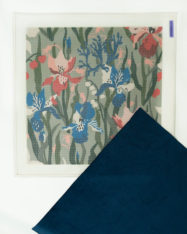 Floral Rhapsody Needlepoint Cushion Kit