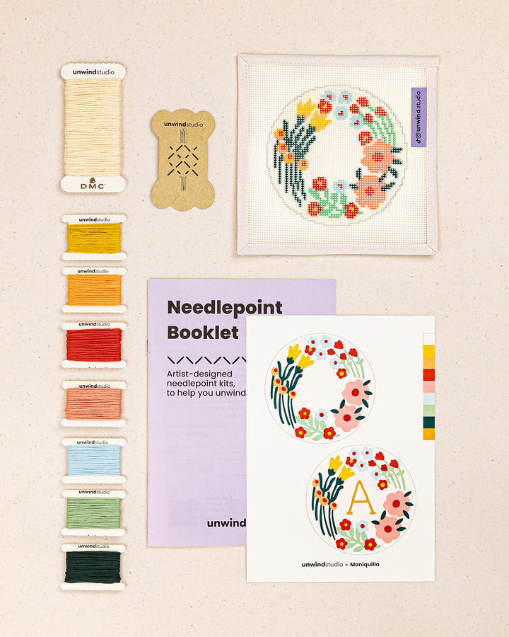 Prairie Garland Needlepoint Ornament Kit