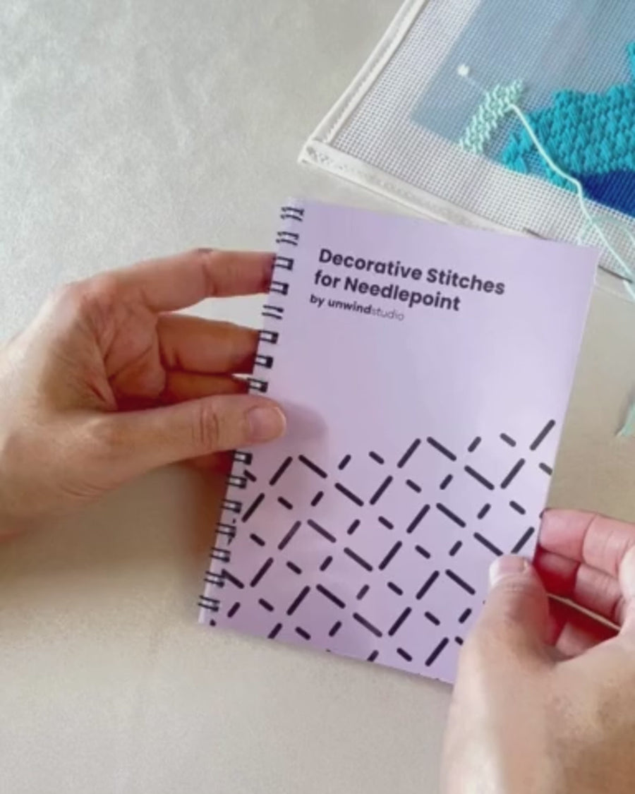 Binding Stitch for Finishing Needlepoint Tutorial Unwind Studio