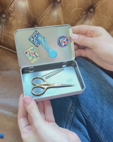 Magnetic Tin Box for Embroidery and Crafting
