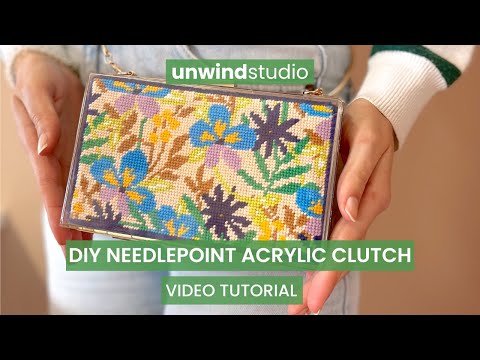How to self finish a needlepoint acrylic clutch