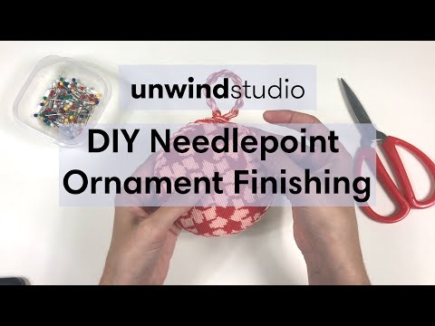 How to finish a needlepoint ornament tutorial