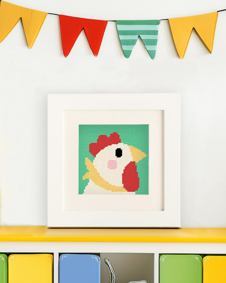 Rick, the Rooster - Needlepoint Kit for Kids