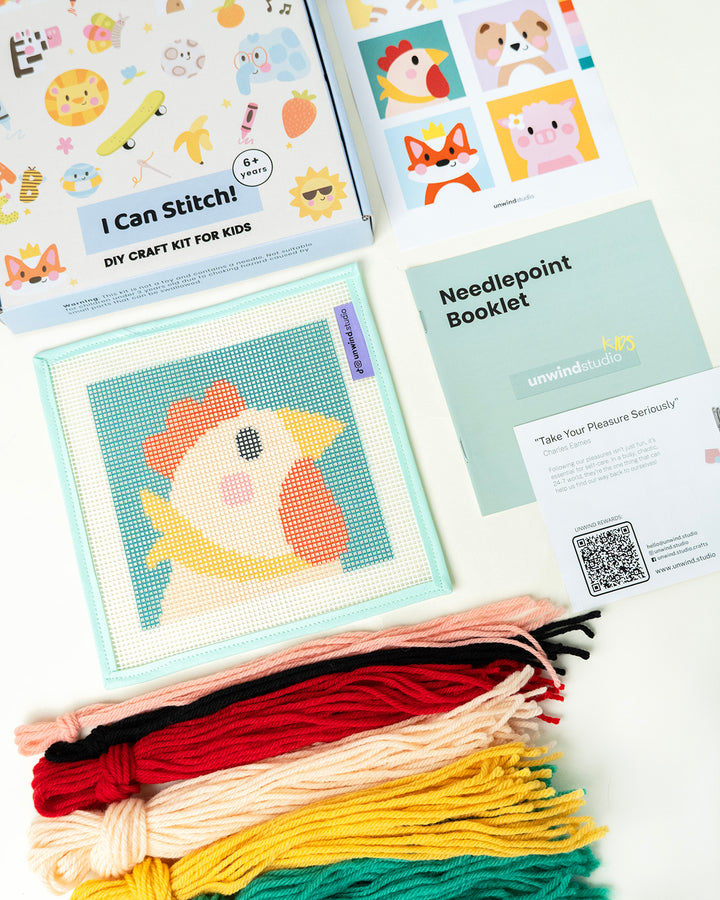 Rick, the Rooster - Needlepoint Kit for Kids