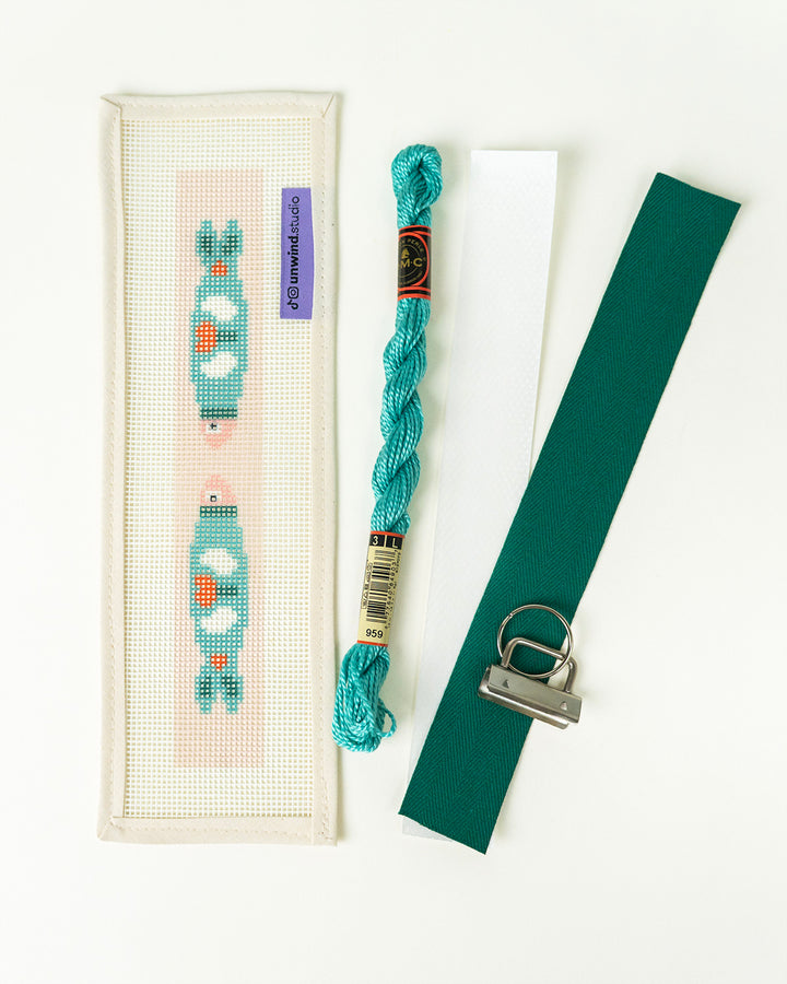 Portuguese Sardine Key Fob Needlepoint Kit