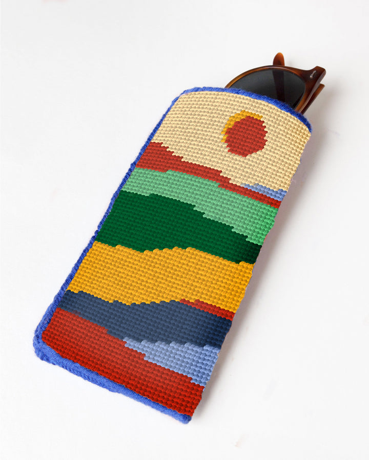 September Scape Sunglasses Case Needlepoint Embroidery Kit