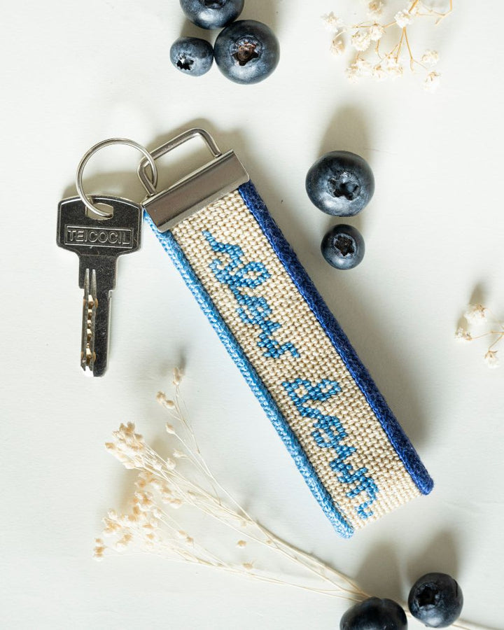 "Slow Down, U're Doing Fine" Needlepoint Key Fob Kit
