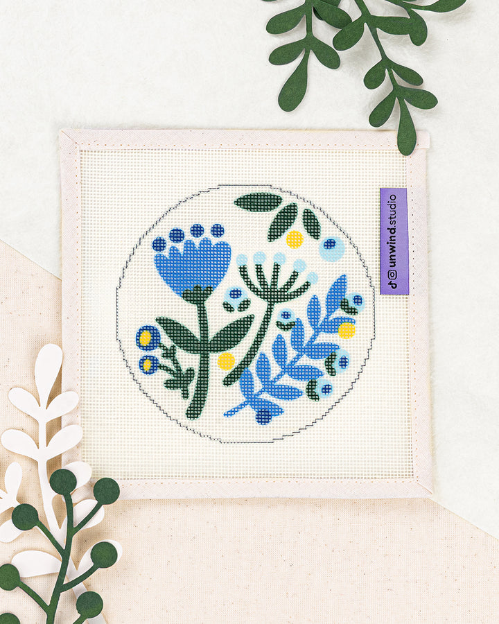 Solstice Wildflowers Needlepoint Ornament Kit (PRE-ORDER)