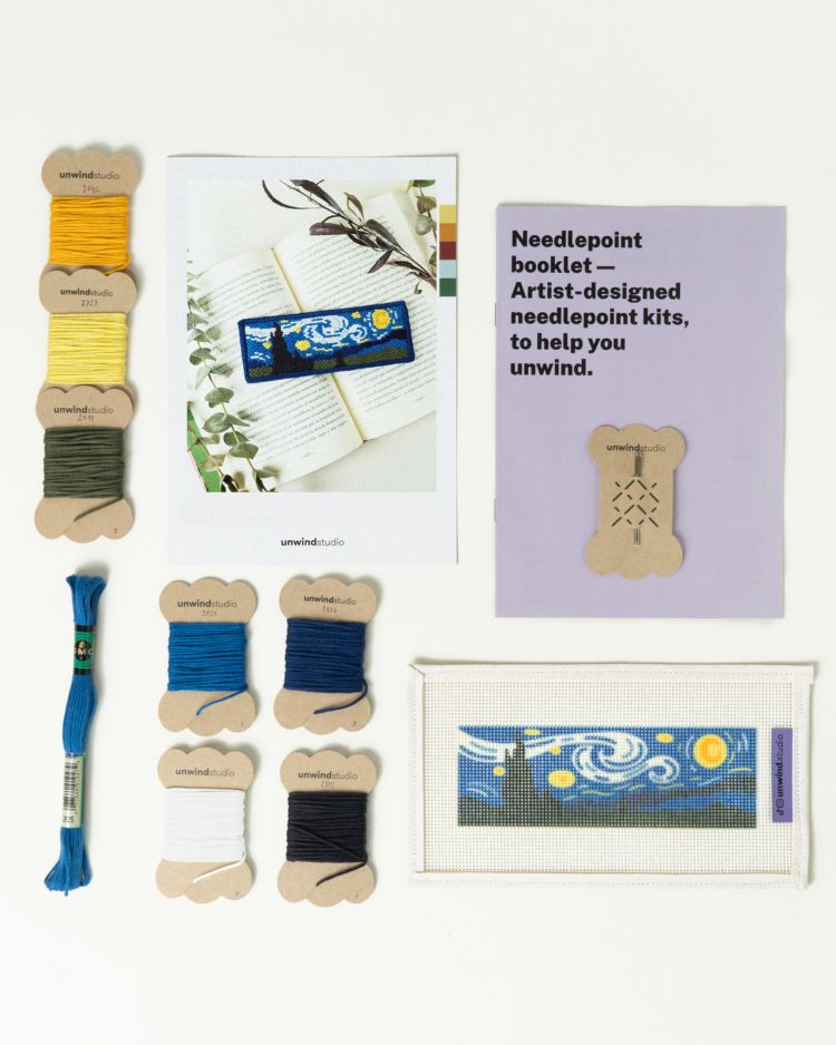Van Gogh "Starry Night" Bookmark Needlepoint Kit