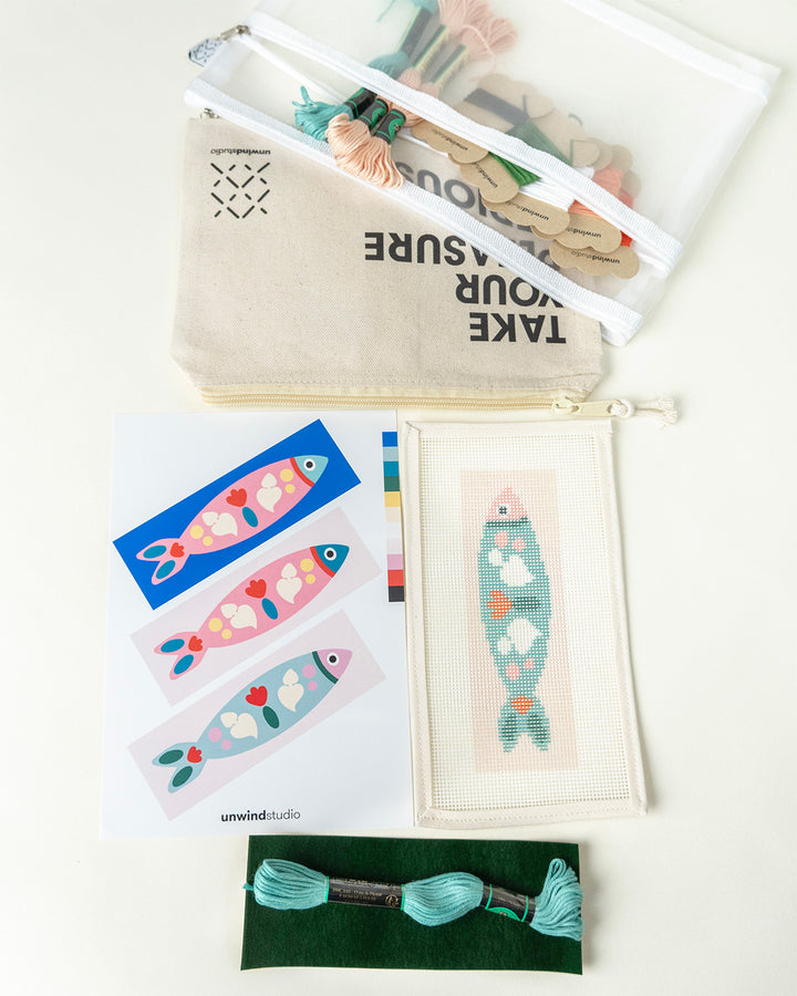 KIT DE DÉMARRAGE DE POINT D'AIGUILLE Signet « Sardine portugaise