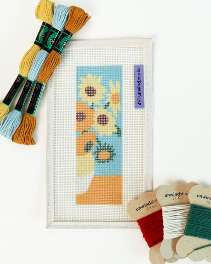 Van Gogh "Sunflowers" Bookmark Needlepoint Kit