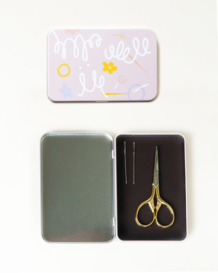 Magnetic Tin Box for Embroidery and Crafting