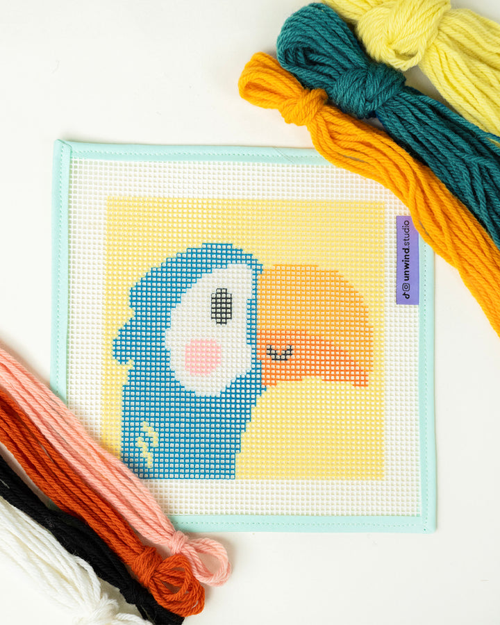 Timothy, the Toucan - Needlepoint Kit for Kids