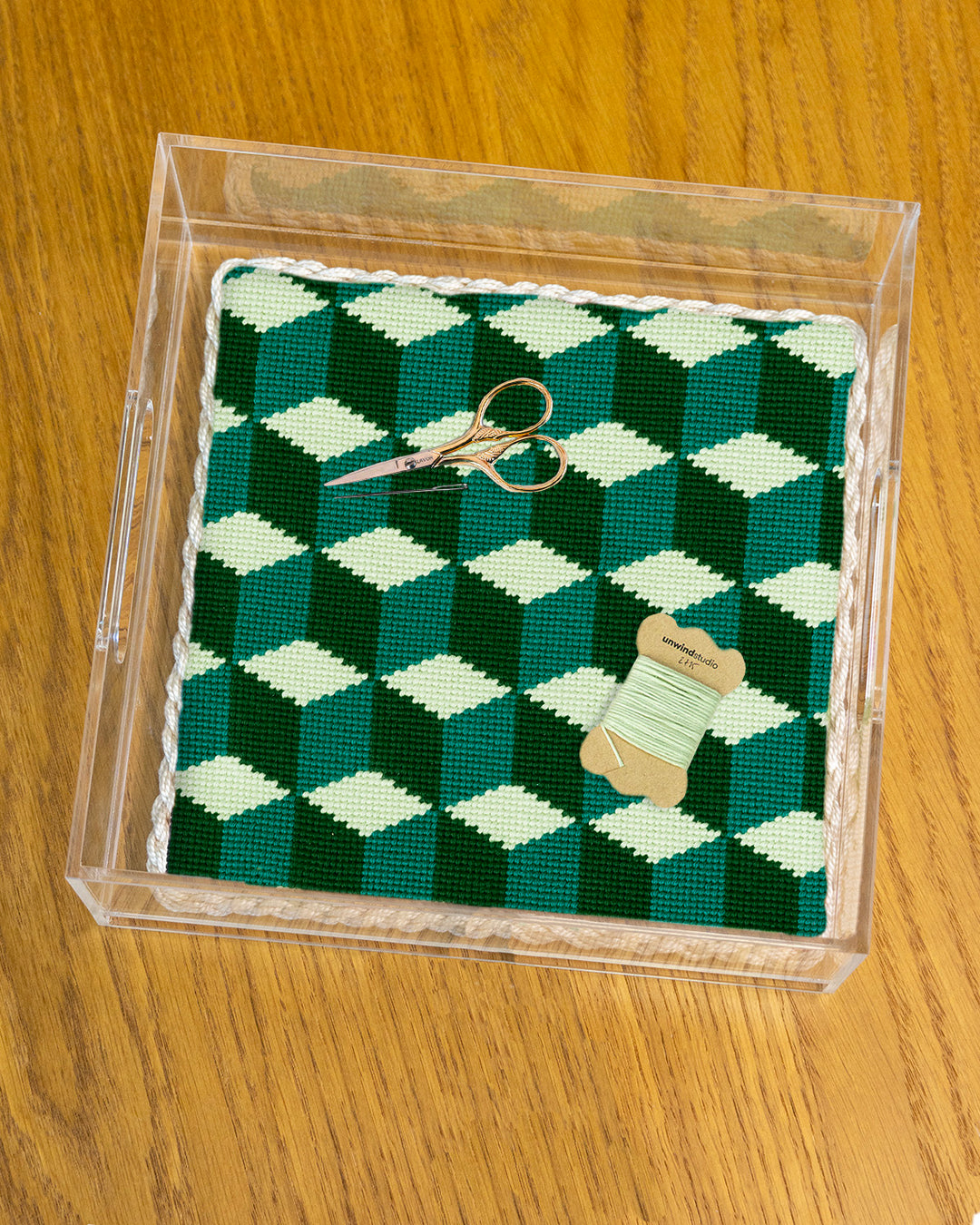 Tumbling Blocks V2: Needlepoint Counted Kit
