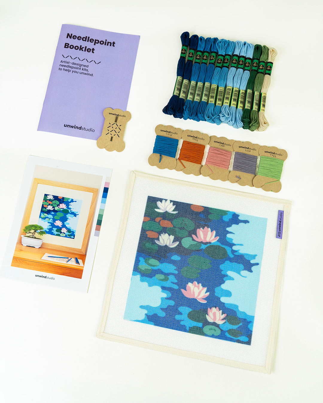 Claude Monet "Water Lilies" Needlepoint Kit