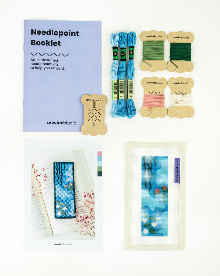 Claude Monet "Water Lilies" Bookmark Needlepoint Kit