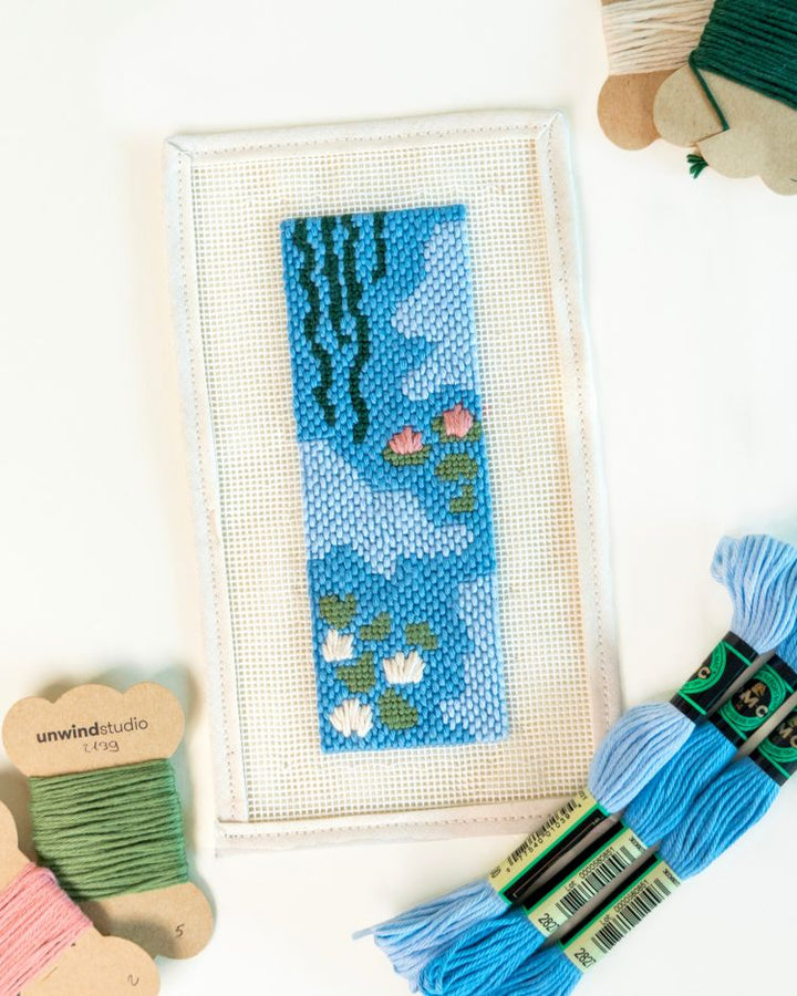 Claude Monet "Water Lilies" Bookmark Needlepoint Kit