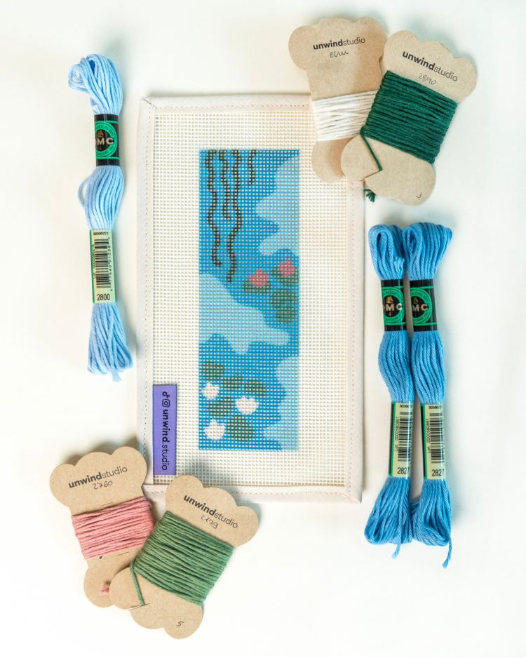 Claude Monet "Water Lilies" Bookmark Needlepoint Kit