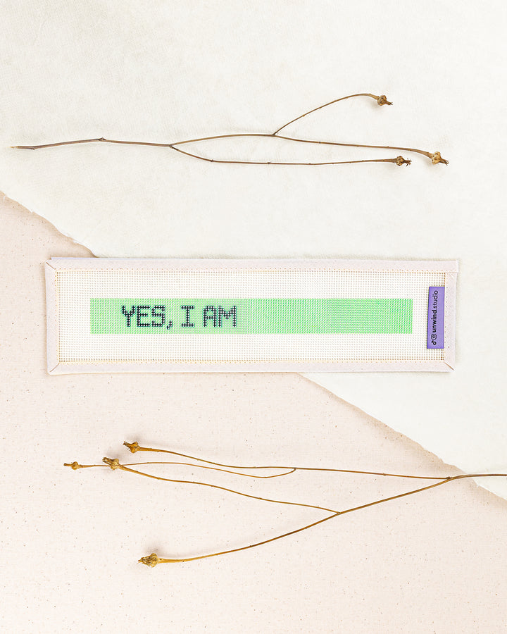 "Yes, I am" Needlepoint Key Fob Kit