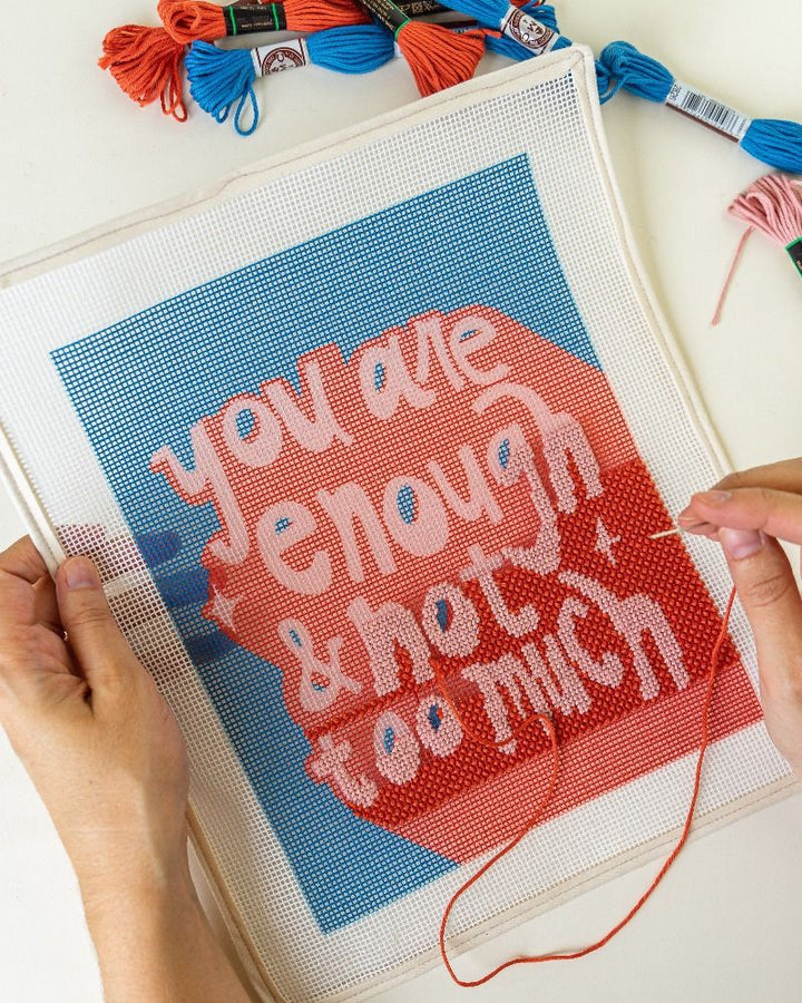 you are enough needlepoint kit unwind studio 2
