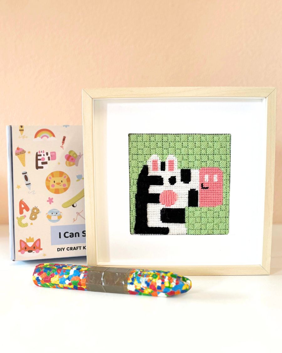 Zoe, the Zebra - Needlepoint Kit for Kids by Unwind Studio
