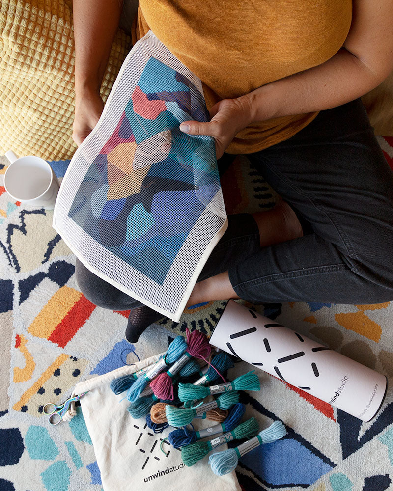 Breath Abstract Needlepoint Kit – Unwind Studio