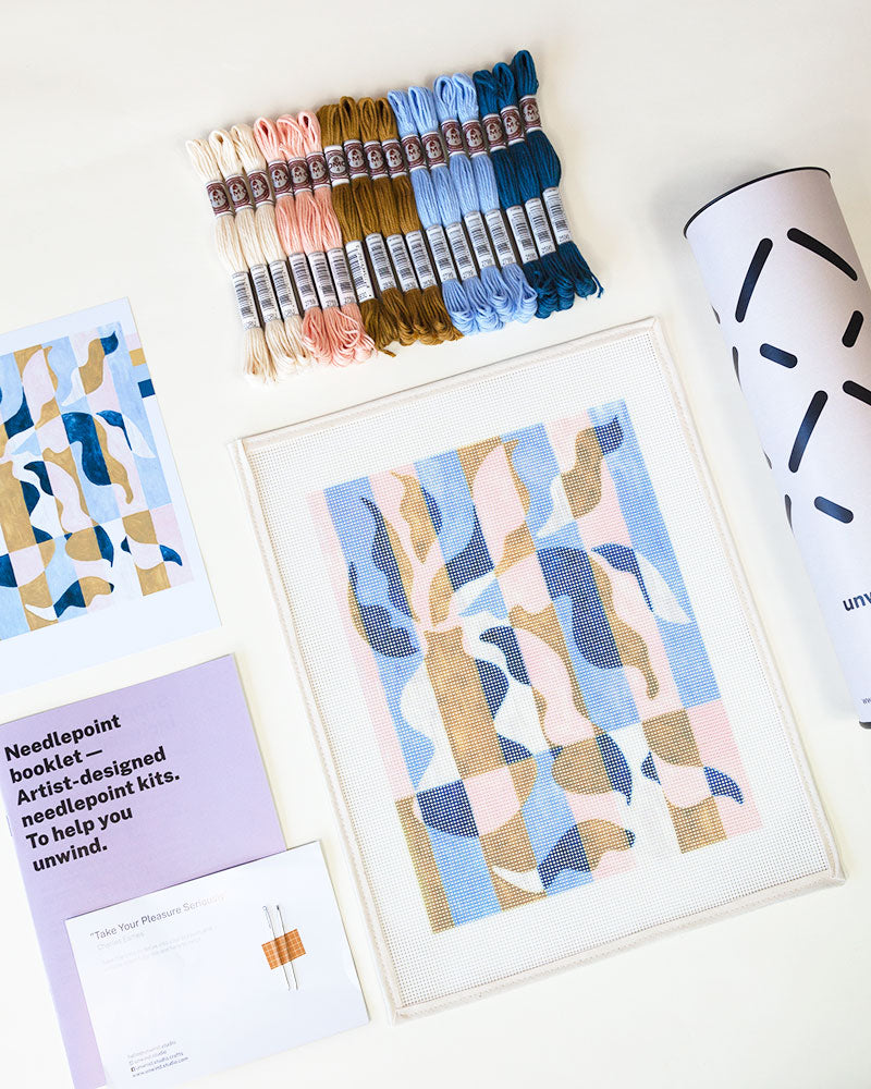 Abstract Vase Needlepoint Kit by Unwind Studio