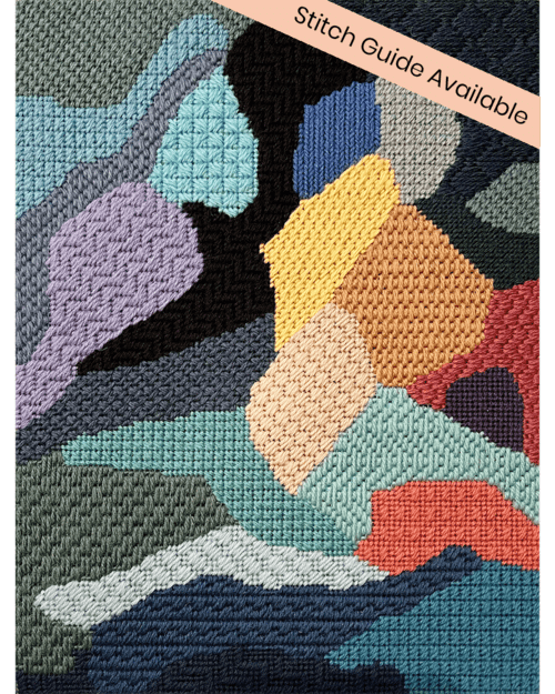 Breath Needlepoint Kit with canvas and threads by Unwind Studio