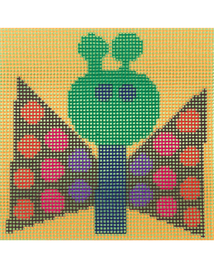 Butterfly Spotty Wings Needlepoint Kit for Kids canvas by Unwind Studio