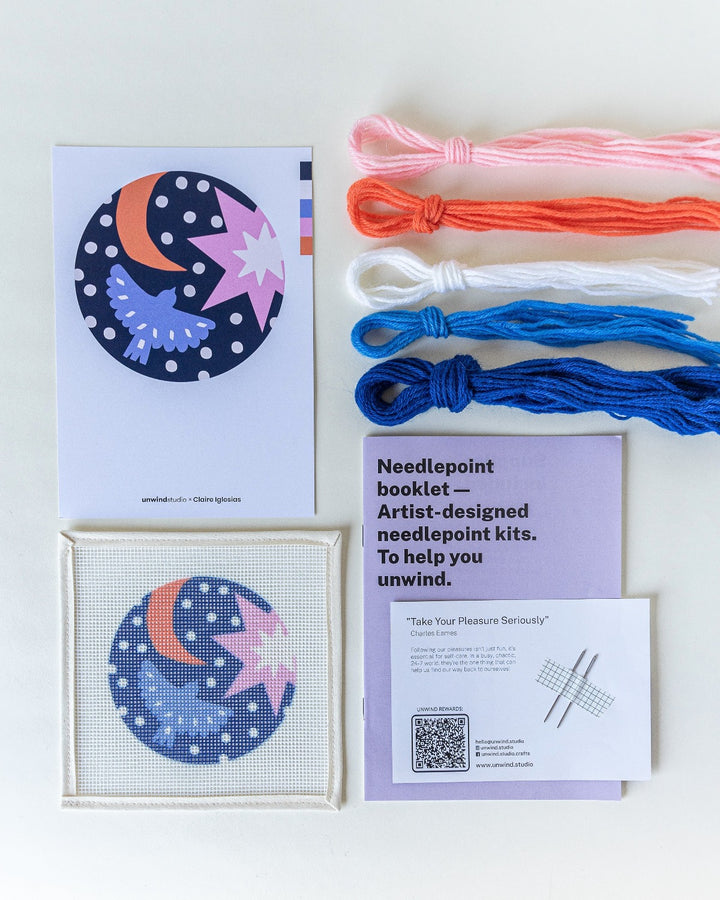 Christmas Night Needlepoint Ornament Kit by Unwind Studio