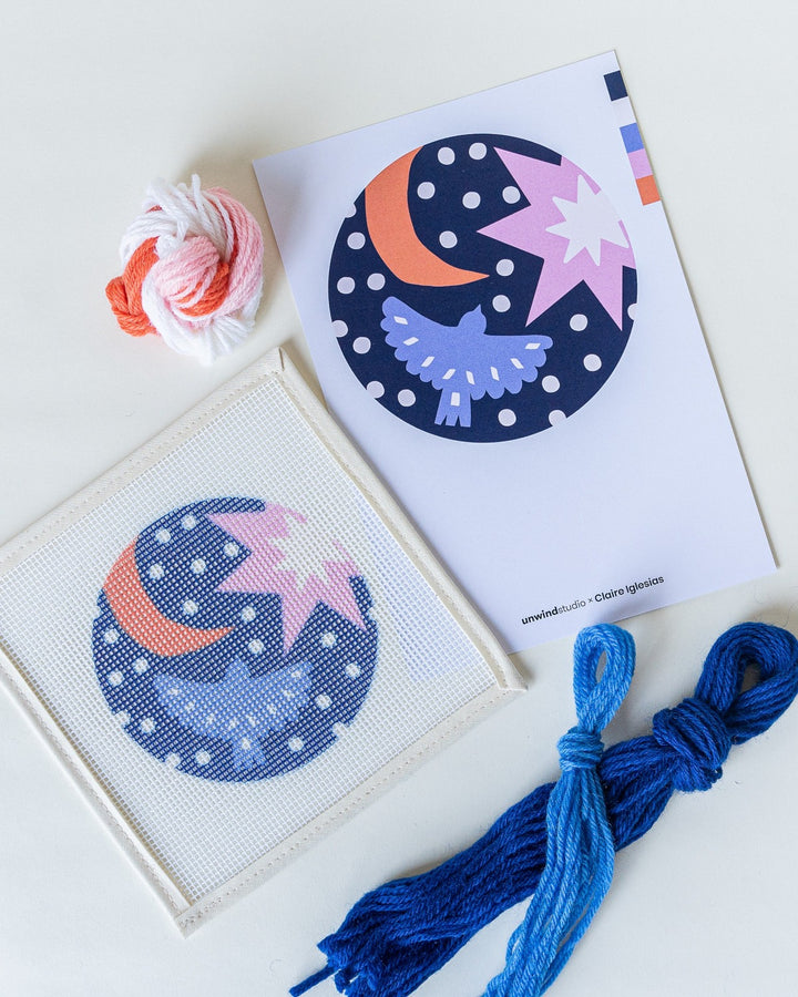 Christmas Night Needlepoint Ornament Kit by Unwind Studio