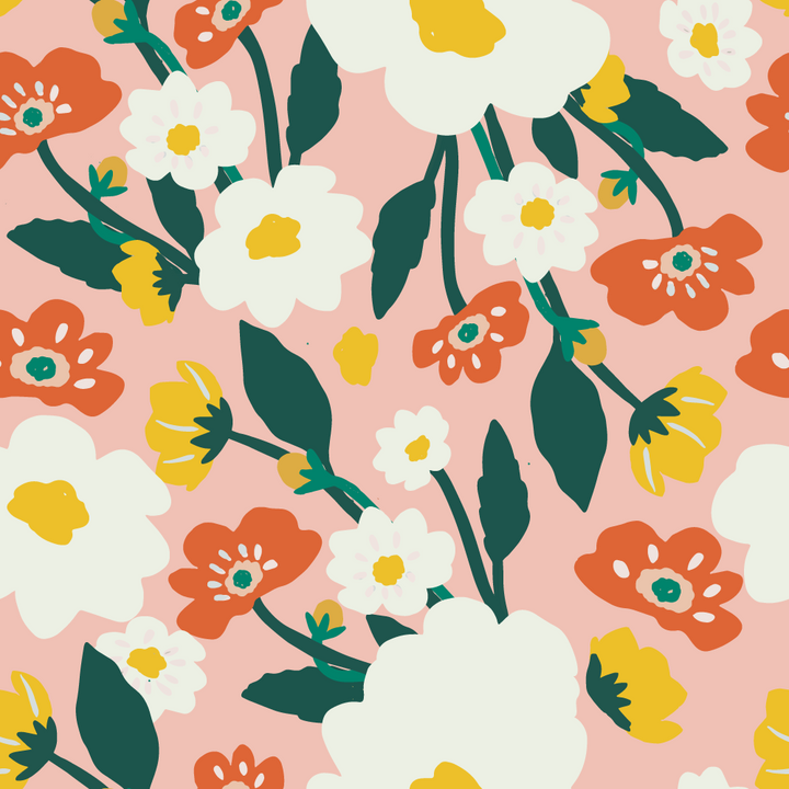Contemporary Floral Pattern Needlepoint Kit by Unwind Studio