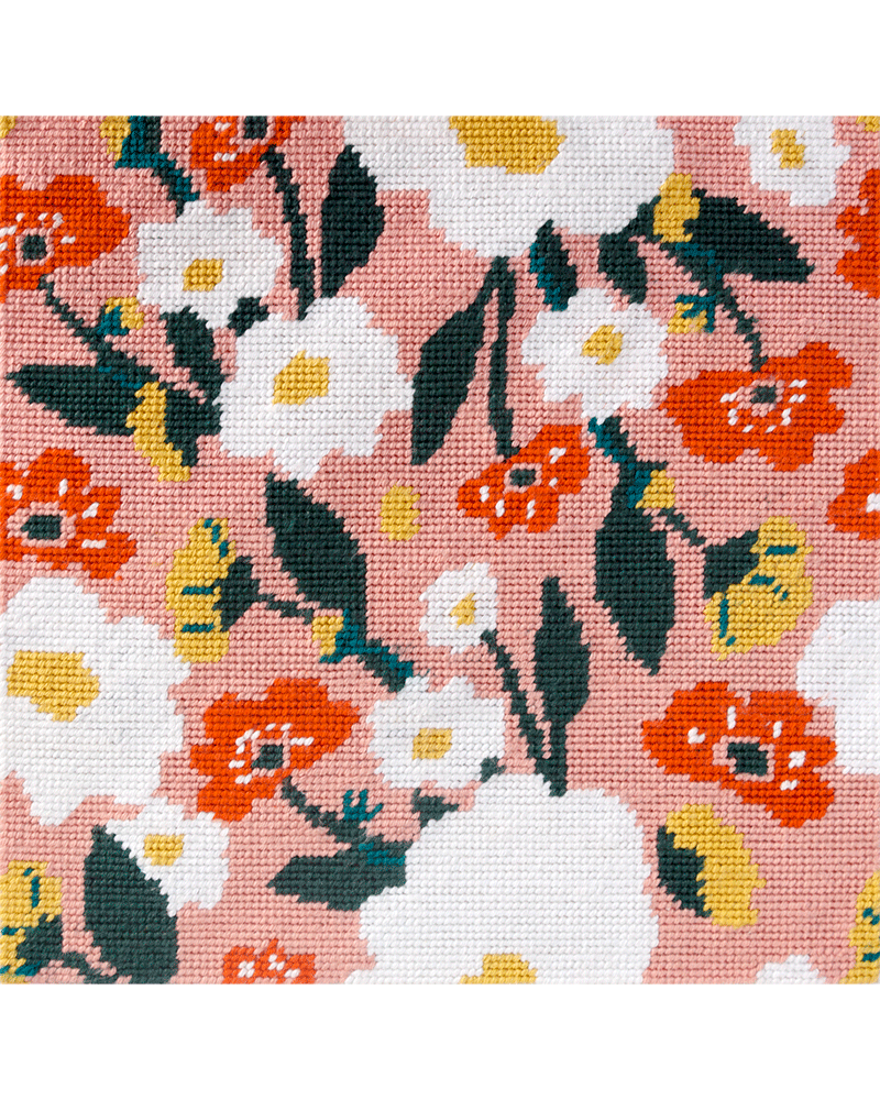 Contemporary Floral Pattern Needlepoint Kit by Unwind Studio