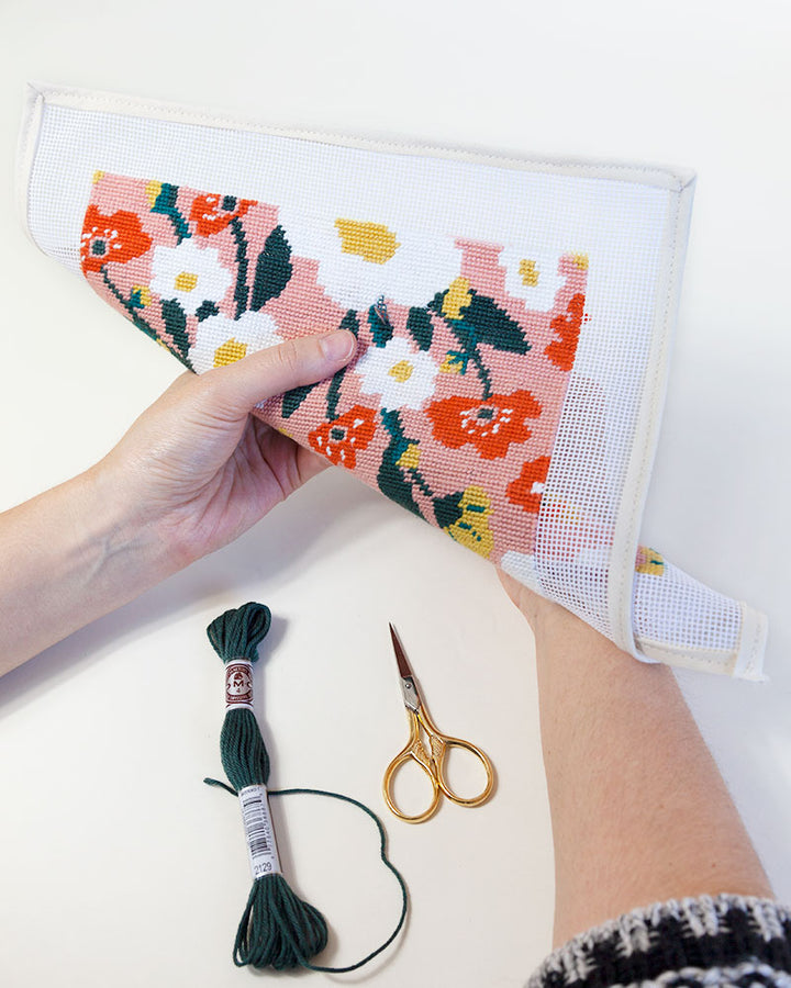 Contemporary Floral Pattern Needlepoint Kit by Unwind Studio