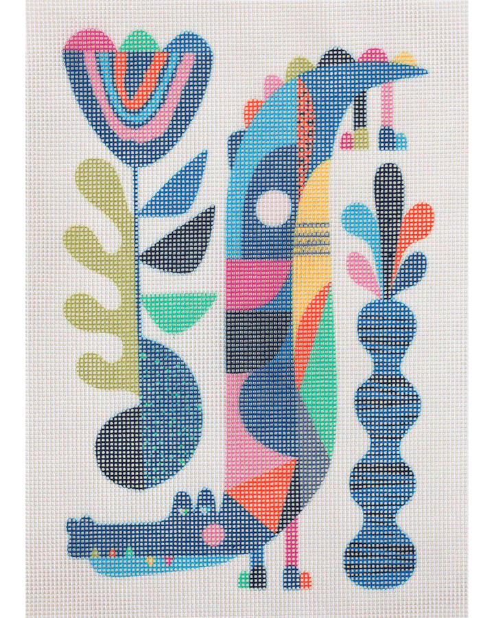 Crocodile Needlepoint Kit by Unwind Studio