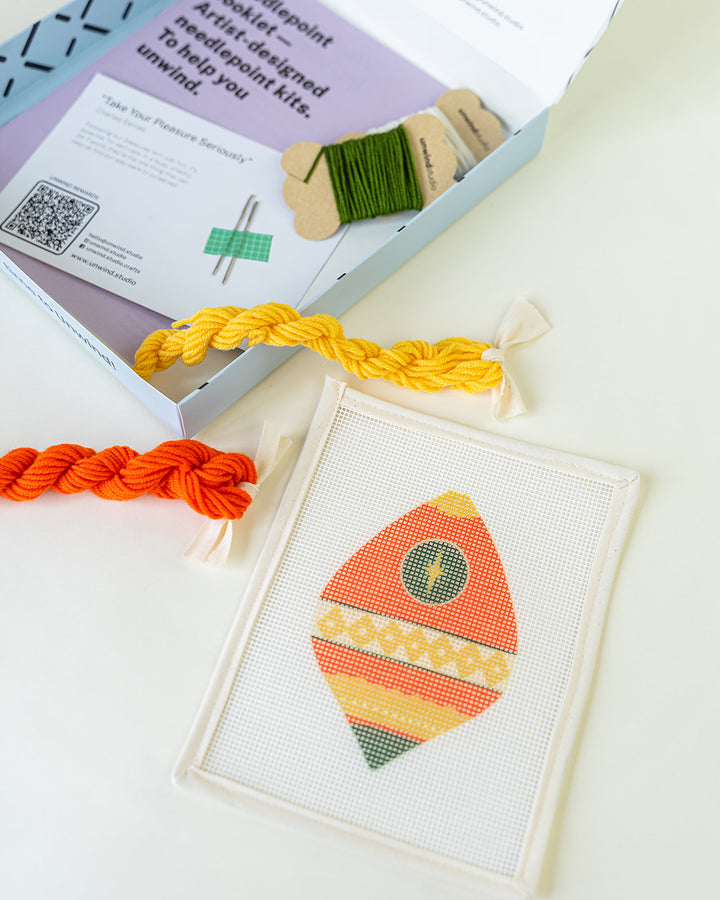 Silent Night Needlepoint Ornament Kit by Unwind Studio