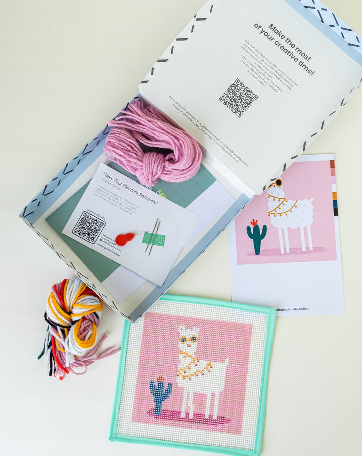 No Drama Llama - Needlepoint Kit for Kids by Unwind Studio