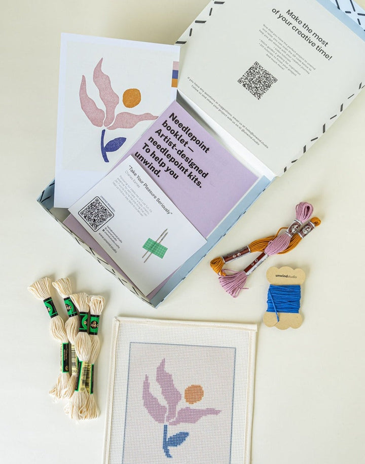 Nadia Beginner Needlepoint Kit by Unwind Studio