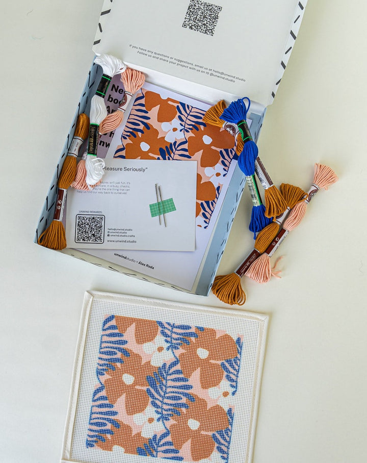 Royan Sunglasses Case Needlepoint Kit by Unwind Studio