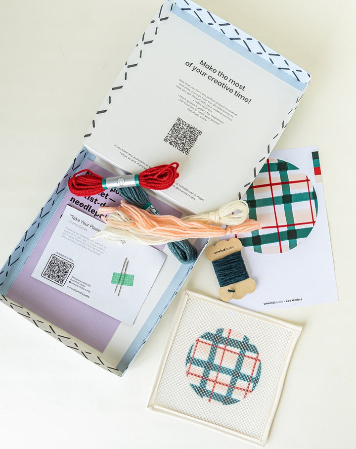 Winter Lodge Needlepoint Ornament Kit by Unwind Studio