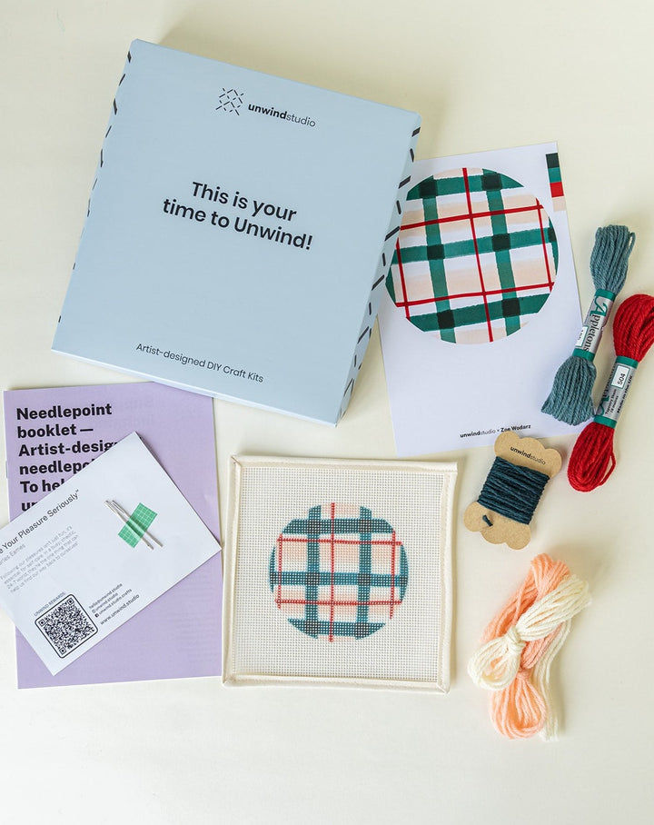 Winter Lodge Needlepoint Ornament Kit by Unwind Studio