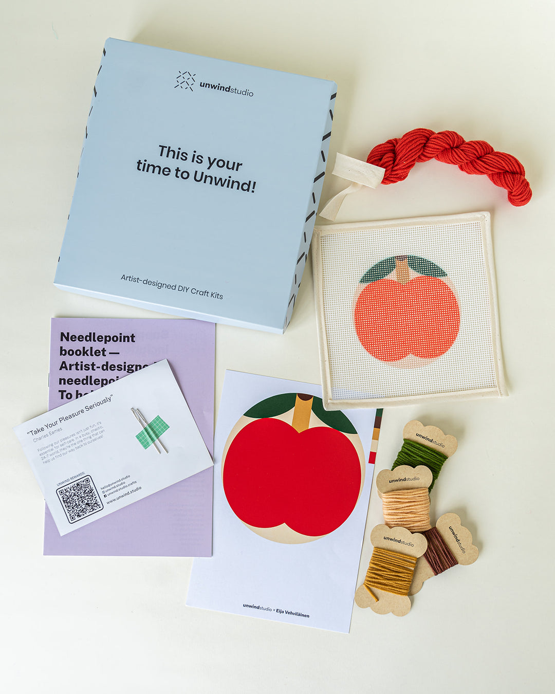 Omppu Needlepoint Beginner Ornament Kit by Unwind Studio