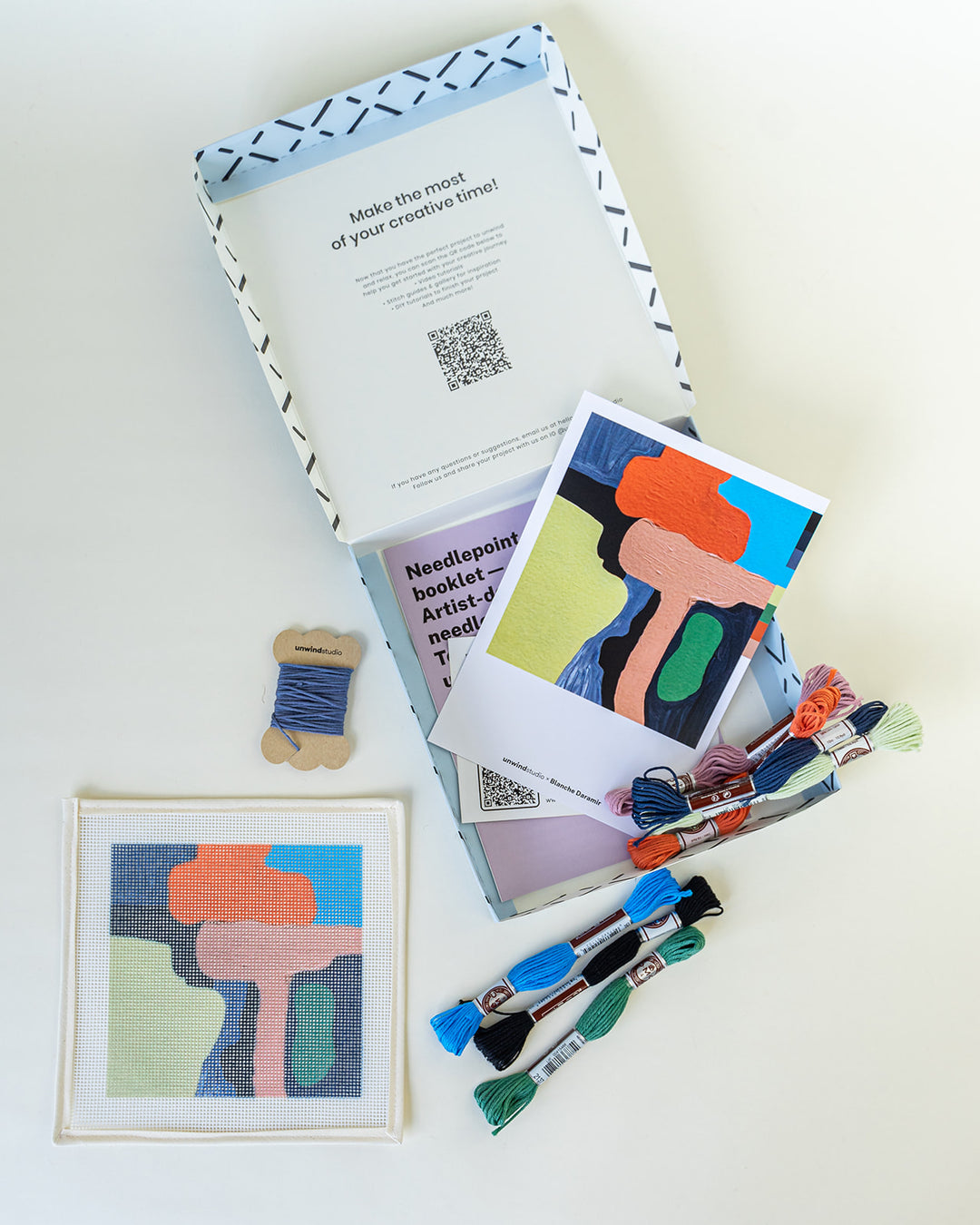 Untitled, Abstract Landscape Beginner Needlepoint Kit by Unwind Studio